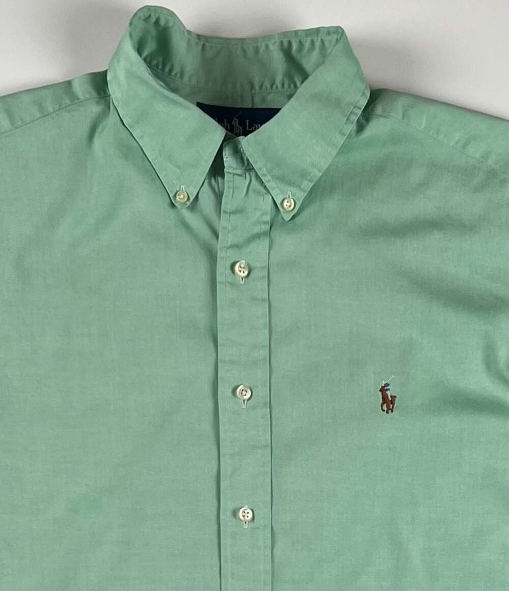 Ralph Lauren Classic Fit Long Sleeve Button-Down Oxford Shirt Green